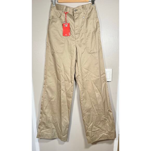 NWT Diesel High waisted P-Bistro Wide Leg Pants $225 size 28 - Picture 4 of 15